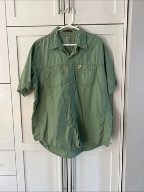 Timberland Mint Green Casual Button-Up Shirt
